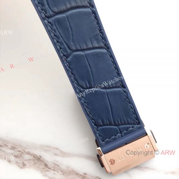 Swiss Grade Copy Hublot Rose Gold Blue Watch Classic Fusion 42mm New Model Swiss Grade Copy Hublot Rose Gold Blue Watch Classic Fusion 42mm New Model
