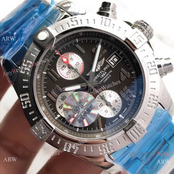 (GF)Swiss Copy Breitling Super Avenger II 7750 Stainless Steel Gray Face Watch 43mm (GF)Swiss Copy Breitling Super Avenger II 7750 Stainless Steel Gray Face Watch 43mm