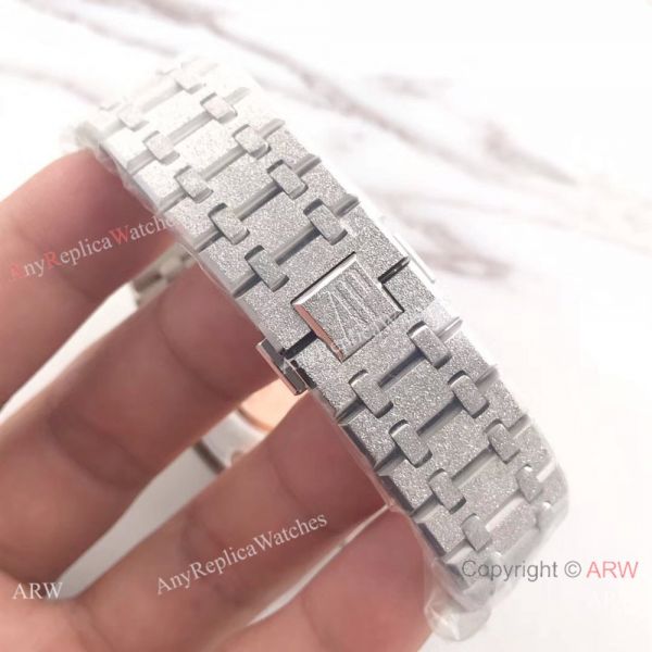 JF Factory Newest Audemars Piguet Replica Royal Oak SS Frosted 41mm Blue Dial Watch JF Factory Newest Audemars Piguet Replica Royal Oak SS Frosted 41mm Blue Dial Watch