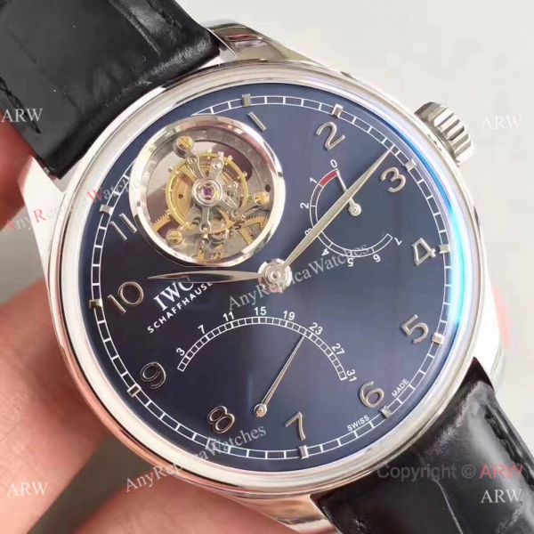 IWC Portugieser Tourbillon MysteRe ReTrograde Fake Watch Blue Face SWISS Grade IWC Portugieser Tourbillon MysteRe ReTrograde Fake Watch Blue Face SWISS Grade