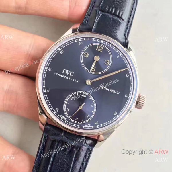 Swiss Grade Replica IWC Regulateur Watch Blue Dial 43mm Swiss Grade Replica IWC Regulateur Watch Blue Dial 43mm