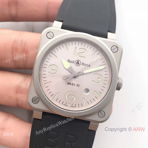 Swiss Copy Bell Ross BR 03-92 Limited Edition Watch Frosted Case Pink Dial Swiss Copy Bell Ross BR 03-92 Limited Edition Watch Frosted Case Pink Dial
