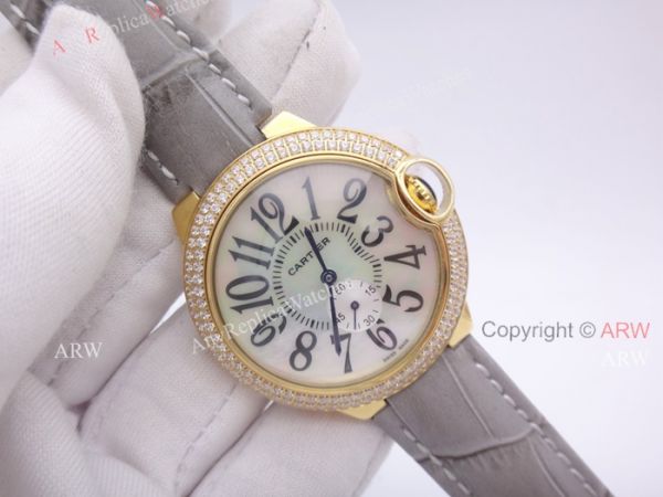 Cartier Ballon Bleu Gold Case Diamond Bezel Womens Fake Cartier Watch Cartier Ballon Bleu Gold Case Diamond Bezel Womens Fake Cartier Watch