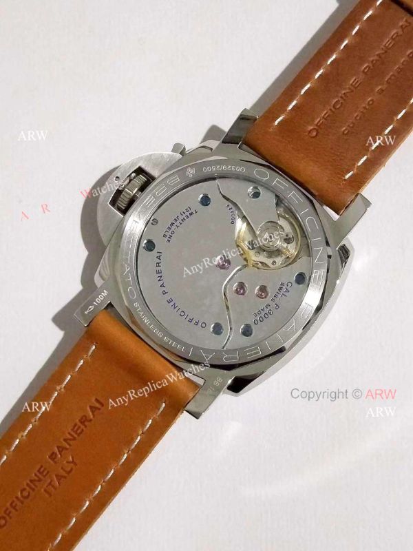 Panerai Luminor PAM 372 Replica Watch SS Brown Leather Strap Panerai Luminor PAM 372 Replica Watch SS Brown Leather Strap