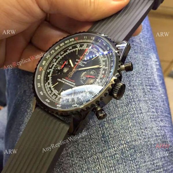 High Quality Breitling Navitimer Rubber Strap Black Case White Dial 46mm Wrist High Quality Breitling Navitimer Rubber Strap Black Case White Dial 46mm Wrist