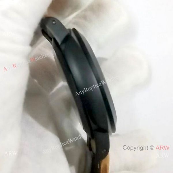 Best Quality Panerai Black Hollow Watch 47mm Brown Leather Strap Best Quality Panerai Black Hollow Watch 47mm Brown Leather Strap
