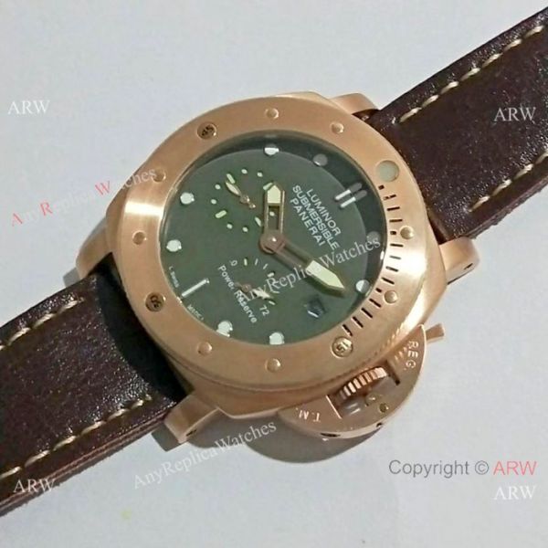 New Copy Panerai Luminor Submersible Rose Gold Green Dial Watch PAM 507 New Copy Panerai Luminor Submersible Rose Gold Green Dial Watch PAM 507