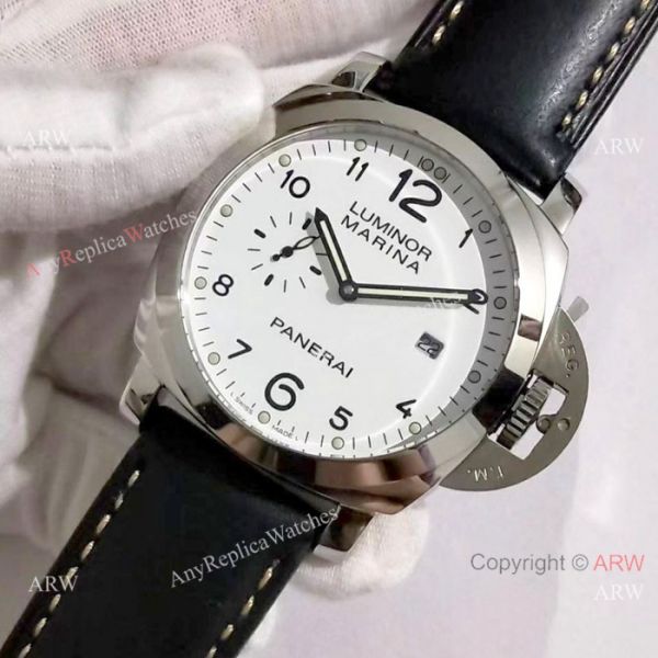 Fake Panerai Luminor Marina 44mm Watch SS White Dial PAM 499 Fake Panerai Luminor Marina 44mm Watch SS White Dial PAM 499