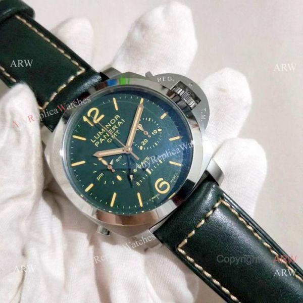 Replica Panerai Luminor Green Dial Green Leather Strap Watch Men Replica Panerai Luminor Green Dial Green Leather Strap Watch Men