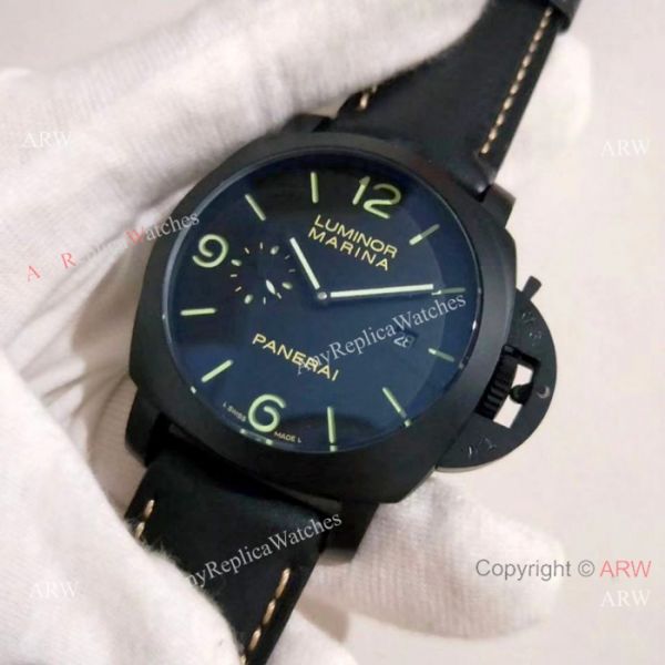 All Black Panerai Luminor Marina Replica Watch PAM00312 All Black Panerai Luminor Marina Replica Watch PAM00312