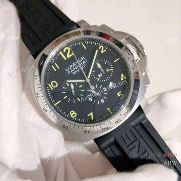 Copy Officine Panerai Firenze 1860 Quartz Watch SS Black Rubber Strap Copy Officine Panerai Firenze 1860 Quartz Watch SS Black Rubber Strap