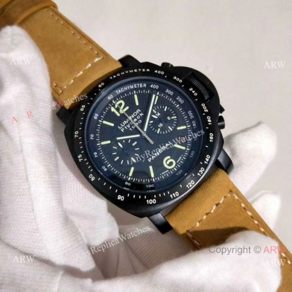 Panerai Luminor Flyback Chronograph Copy Watch Black Case Panerai Luminor Flyback Chronograph Copy Watch Black Case