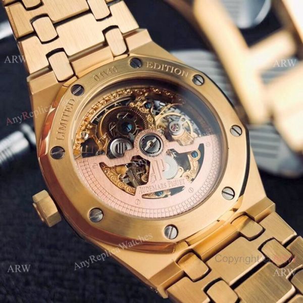 Replica Audemars Piguet Royal Oak 43mm Watches Gold Skeleton Dial Replica Audemars Piguet Royal Oak 43mm Watches Gold Skeleton Dial