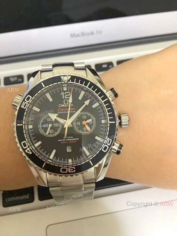 Omega Seamaster 600m Chronograph Watches SS Orange Unidirectional Bezel Omega Seamaster 600m Chronograph Watches SS Orange Unidirectional Bezel