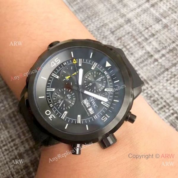 IWC Aquatimer Replica Watch All Black Chronograph Dial IWC Aquatimer Replica Watch All Black Chronograph Dial