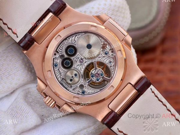Swiss Replica Patek Philippe Nautilus Jumbo R8 Watch Rose Gold Iced Out Swiss Replica Patek Philippe Nautilus Jumbo R8 Watch Rose Gold Iced Out