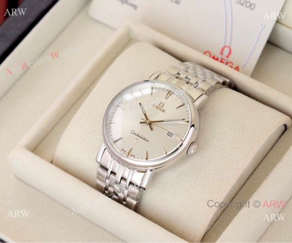 Swiss 8215 Omega Constellation Two Tone Silver Dial Watch Best Replica Swiss 8215 Omega Constellation Two Tone Silver Dial Watch Best Replica