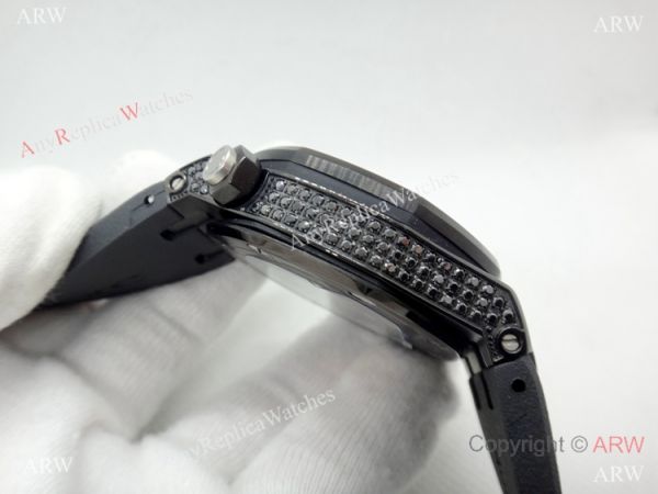 AAA Replica Audemars Piguet Iced Out Watch / Royal Oak Offshore Diver All Black AAA Replica Audemars Piguet Iced Out Watch / Royal Oak Offshore Diver All Black
