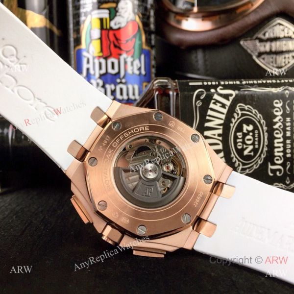 Replica Audemars Piguet Royal Oak Offshore 44mm Watch Rose Gold White Replica Audemars Piguet Royal Oak Offshore 44mm Watch Rose Gold White