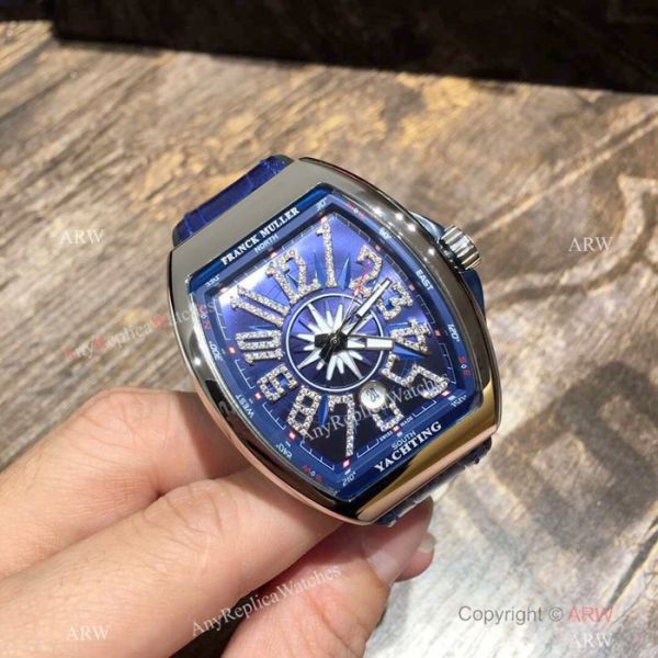 Copy Franck Muller Vanguard Yachting V45 Watch Blue Dial Diamond Marker Copy Franck Muller Vanguard Yachting V45 Watch Blue Dial Diamond Marker