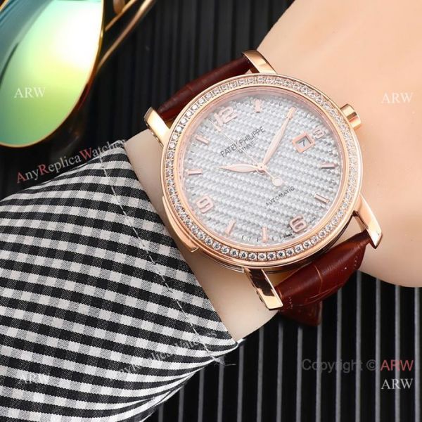 New Style Patek Philippe Calatrava Gray Dial Rose Gold Watches New Style Patek Philippe Calatrava Gray Dial Rose Gold Watches