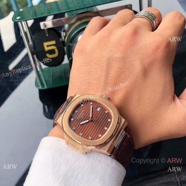 Fake Patek Philippe Nautilus 42mm Men Watches SS Diamond Marker Fake Patek Philippe Nautilus 42mm Men Watches SS Diamond Marker