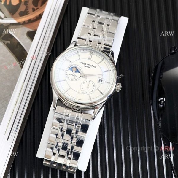 High Quality Patek Philippe Moonphase Two Tone Rose Gold Black Watches 40mm High Quality Patek Philippe Moonphase Two Tone Rose Gold Black Watches 40mm