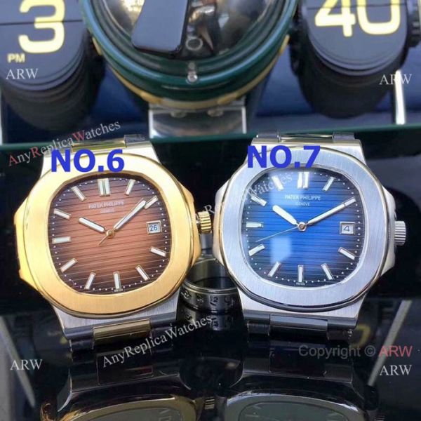 Patek Philippe Nautilus Replica Watches Rose Gold Brown Leather Strap Patek Philippe Nautilus Replica Watches Rose Gold Brown Leather Strap