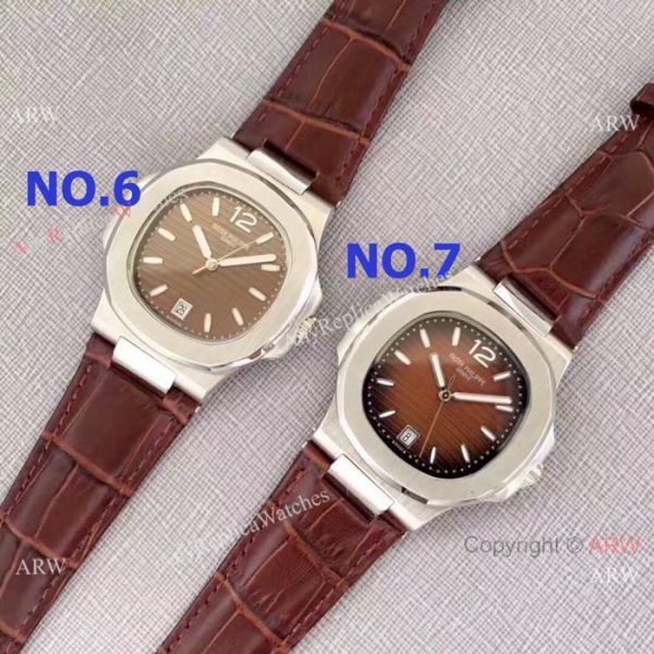 New Patek Philippe Nautilus Watch SS Gray Dial Black Leather Band New Patek Philippe Nautilus Watch SS Gray Dial Black Leather Band