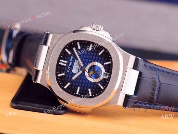 Fake Patek Philippe Nautilus Annual Calendar Man Watch Stainless Steel Blue Face Fake Patek Philippe Nautilus Annual Calendar Man Watch Stainless Steel Blue Face