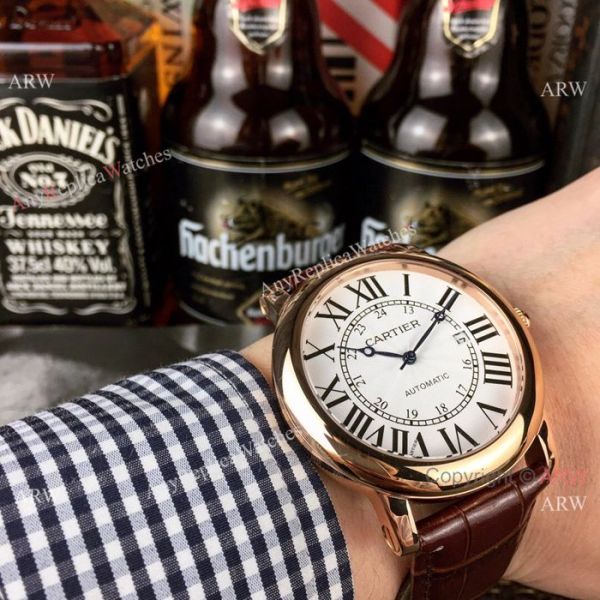 New Replica Cartier Ronde Solo Watches Rose Gold Automatic Movement New Replica Cartier Ronde Solo Watches Rose Gold Automatic Movement