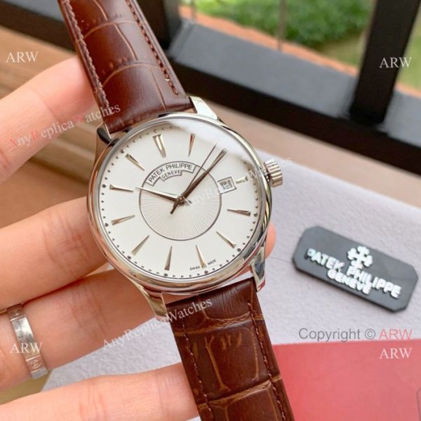 Clone Patek Philippe Calatrava 41mm Wristwatch SS White Face Clone Patek Philippe Calatrava 41mm Wristwatch SS White Face