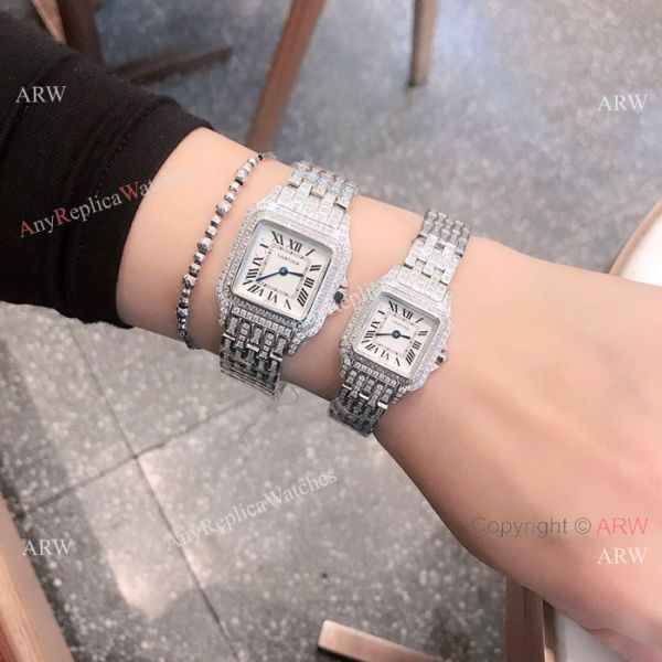 Copy Cartier Panthere de Iced Out Watches Stainless Steel Copy Cartier Panthere de Iced Out Watches Stainless Steel