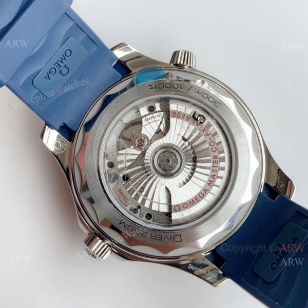 (OM Factory)Omega Seamaster 300 Replica Watch SS Blue Rubber Strap (OM Factory)Omega Seamaster 300 Replica Watch SS Blue Rubber Strap