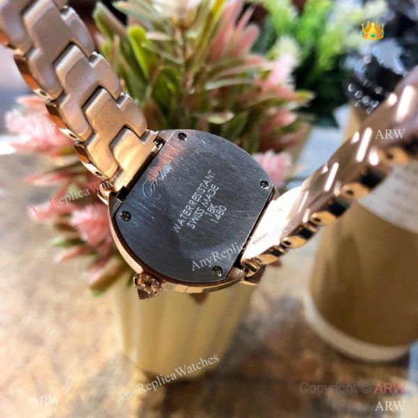 Replica Rotonde de Cartier Watch Lady 28mm Rose Gold Red Face Replica Rotonde de Cartier Watch Lady 28mm Rose Gold Red Face