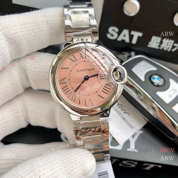 Ballon Bleu Cartier Quartz watch Copy Stainless Steel White Mop Face 33mm Ballon Bleu Cartier Quartz watch Copy Stainless Steel White Mop Face 33mm