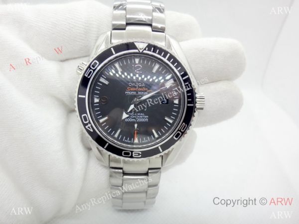 Fake Omega Seamaster Planet Ocean Stianless Steel Black Watch Fake Omega Seamaster Planet Ocean Stianless Steel Black Watch