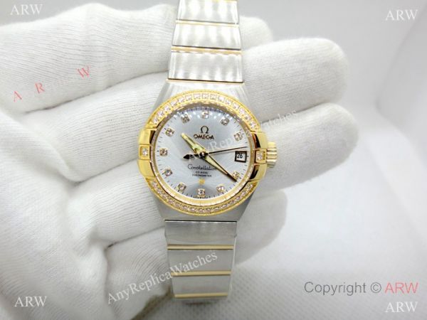 Swiss Copy Omega Constellation Women watch 2-Tone Silver Dial Swiss Copy Omega Constellation Women watch 2-Tone Silver Dial