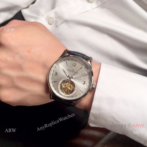 Jaeger-LeCoultre Tourbillon Silver Dial Black Leather Strap 42mm Watch Jaeger-LeCoultre Tourbillon Silver Dial Black Leather Strap 42mm Watch