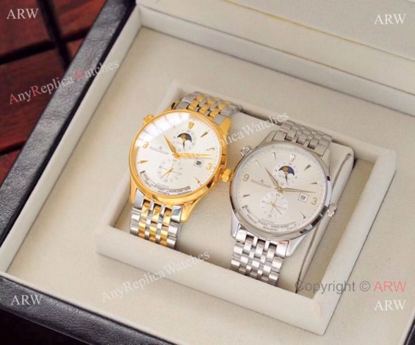 Jaeger-LeCoultre JLC Moonphase Man Stainless Steel Black Dial Watch Jaeger-LeCoultre JLC Moonphase Man Stainless Steel Black Dial Watch