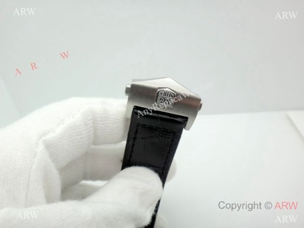 Copy Tag Heuer Carrera Chronograph Watch SS Black Leather Strap Copy Tag Heuer Carrera Chronograph Watch SS Black Leather Strap