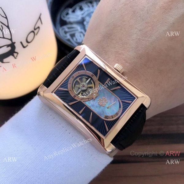2019 Replica Piaget Black Tie Watches Power Reserve Face Brown Leather Band 2019 Replica Piaget Black Tie Watches Power Reserve Face Brown Leather Band