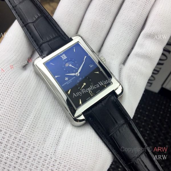 Replica Vacheron Constantin geneve SS Black Dial Watch Low Price Replica Vacheron Constantin geneve SS Black Dial Watch Low Price