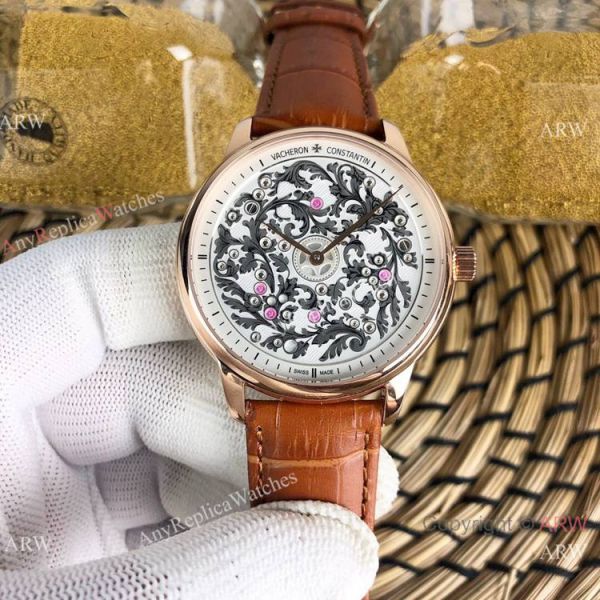 Replica Vacheron Constantin Geneve Flower Dial Blue Leather Strap Replica Vacheron Constantin Geneve Flower Dial Blue Leather Strap