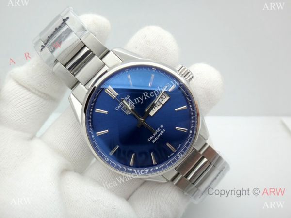 Swiss Replica Tag Heuer Carrera Calibre 5 Stainless Steel Blue Dial Watch Swiss Replica Tag Heuer Carrera Calibre 5 Stainless Steel Blue Dial Watch