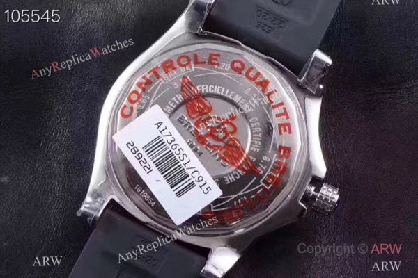 GF Factory Copy Breitling Avenger II GMT Watch SS Black Rubber Strap GF Factory Copy Breitling Avenger II GMT Watch SS Black Rubber Strap