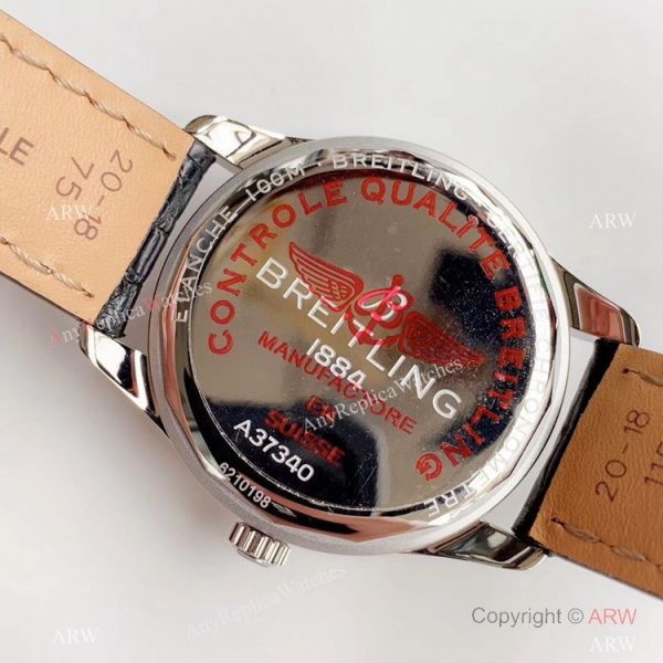 Swiss ETA Breitling Premier Replica Watch Silver Dial Black Leather Strap Swiss ETA Breitling Premier Replica Watch Silver Dial Black Leather Strap