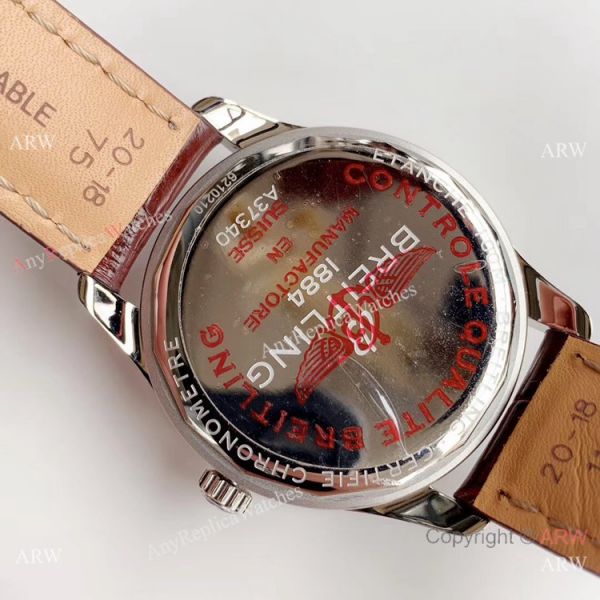 Swiss Grade Copy Breitling Premier 40mm Watch Gray Rhodium Face Leather Strap Swiss Grade Copy Breitling Premier 40mm Watch Gray Rhodium Face Leather Strap