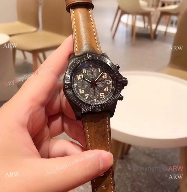 New Copy Breitling Super Avenger II 43mm Watch Black Steel New Copy Breitling Super Avenger II 43mm Watch Black Steel