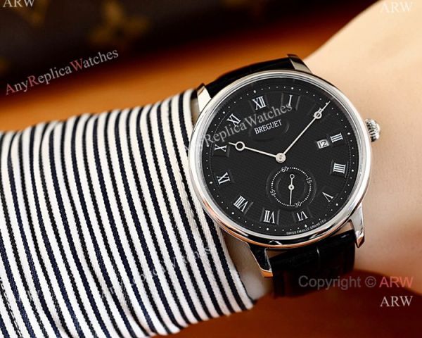 High Quality Breguet Classique Men Watch SS Black Roman Face High Quality Breguet Classique Men Watch SS Black Roman Face
